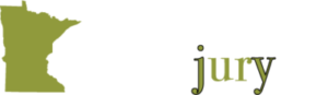 The website logo of Minnjury.com